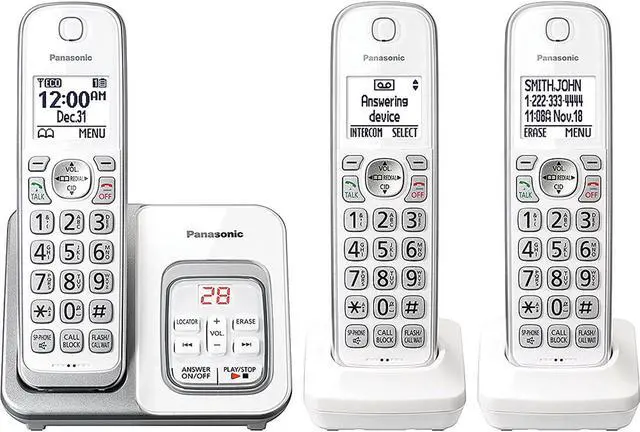 Alt view image 8 of 11 - Panasonic KXTGD533 Expandable Cordless Phone with Answering Machine - 3 Handsets