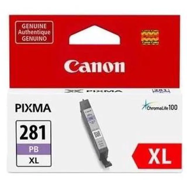 Alt view image 2 of 12 - Canon CLI-281XL Original Ink Cartridge - Blue - Inkjet - 1 Each