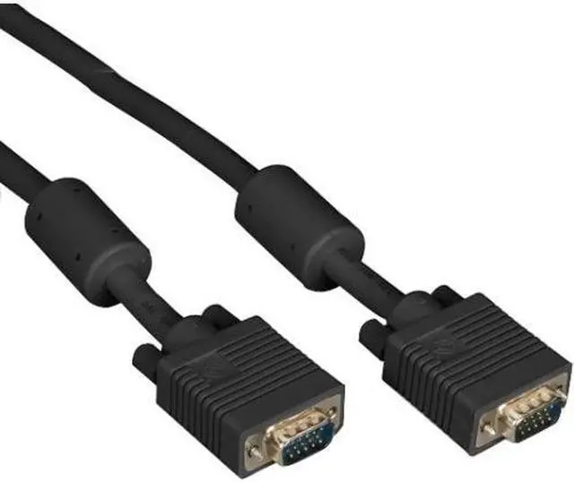Alt view image 3 of 6 - Black Box EVNPS06B-0003-MM VGA Video Cable with Ferrite Core - Male/Male, Black, 3 ft.