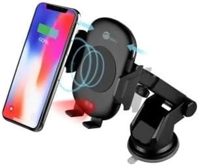 Alt view image 2 of 5 - SIIG Auto-Clamping Wireless Car Charger Mount/Stand AC-PW1M11-S1