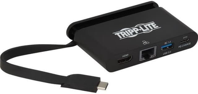 Alt view image 14 of 20 - Tripp Lite U444-T6N-H4GUBC Docking Station - for Notebook/Tablet PC/Desktop PC/Smartphone - 100 W - USB 3.1 Type C - 3 x USB Ports - 1 x USB 3.0 - Network (RJ-45) - HDMI - Thunderbolt - Wired