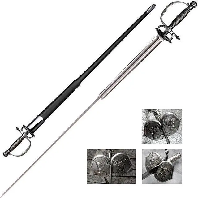 Alt view image 2 of 3 - COLDSTEEL 88CLMS COLD STEEL Colichemarde Sword 32-3/8 Carbon Steel Blade