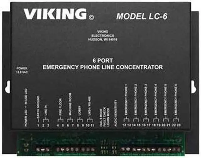 Alt view image 2 of 14 - VIKING ELECTRONICS VK-LC-6 6 Port Line Concentrator for Emergency