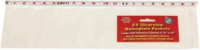 Alt view image 4 of 8 - Ashley Productions ASH10403 Large Name Plate Pocket 25-Pk- 4.75 X 19