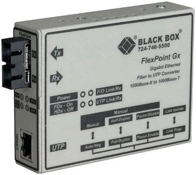 Alt view image 4 of 5 - Black Box FlexPoint Gigabit Ethernet Media Converter