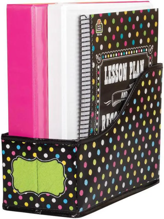 Alt view image 2 of 3 - Teacher Created Resources Book Bin Chalkboard Brights 5"Wx8"Hx11"D Multi 20784