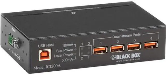 Alt view image 2 of 8 - Black Box Industrial-Grade USB Hub 4-Port ICI200A