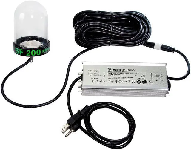 Alt view image 2 of 4 - Hydro Glow SF200G 50 ft. 200W LED Underwater Dock Light Cord - Green