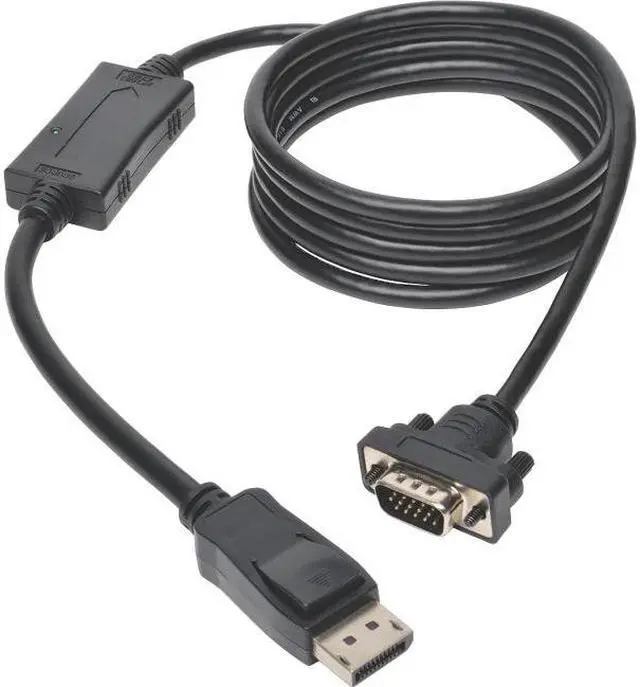 Alt view image 7 of 13 - Tripp Lite P581-006-VGA-V2 6 ft. DisplayPort 1.2 to VGA Active Adapter Cable, DP with Latches to HD15 (M/M), 1920x1200/1080p