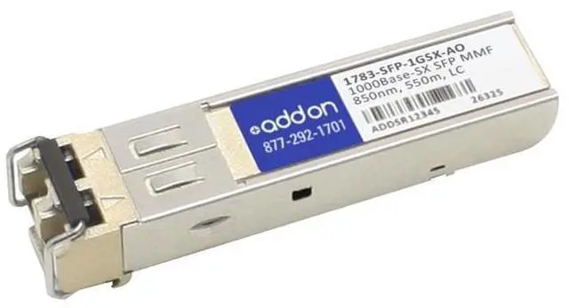Alt view image 3 of 4 - AddOn - SFP (mini-GBIC) transceiver module - Gigabit Ethernet - 1000Base-SX