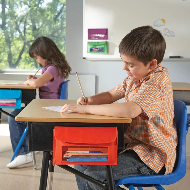 Learning Resource Bag With Label Pocket Learning Resources Magnetic Storage Pockets Set Of 4 6447 - Newegg.com