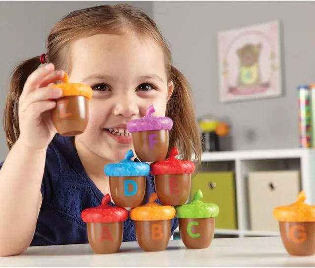 Alt view image 5 of 14 - Learning Resources Learning Essentials Alphabet Acorns Activity Set