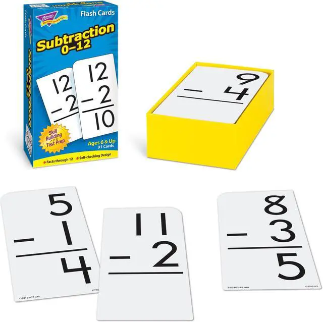 Alt view image 2 of 9 - Trend Skill Drill Flash Cards, 3 X 6, Subtraction T53103