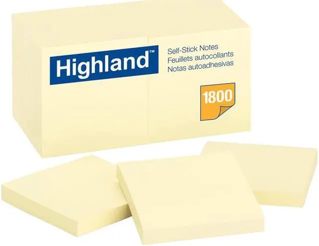 Alt view image 3 of 7 - 3M 654918PK NOTE,3X3, 18 PK,YW