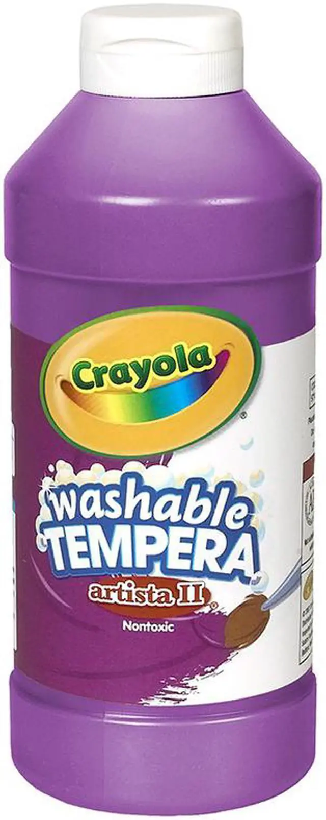 Alt view image 3 of 6 - Crayola All-Purpose Artista Tempera Paint Nontoxic 16oz. Violet 543115040