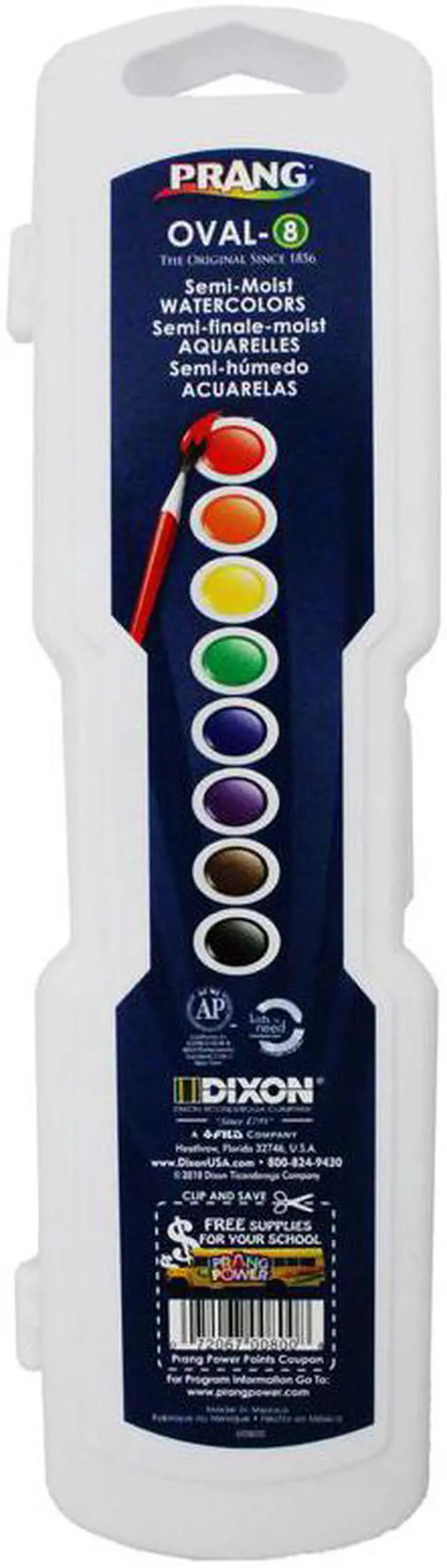 Alt view image 3 of 6 - Dixon Ticonderoga Company DIX00800 Watercolors- w- No. 9 Brush- Refillable- Nontoxic- 8 Colors