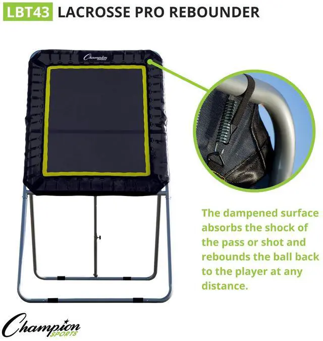 Alt view image 7 of 8 - Champion Sports LBT43 Deluxe Lacrosse Ball Rebounder - 6 ft x 3 ft - 1.5" dia Frame