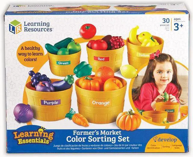 Alt view image 20 of 20 - Learning Resources Farmer's Market Color Sorting Set