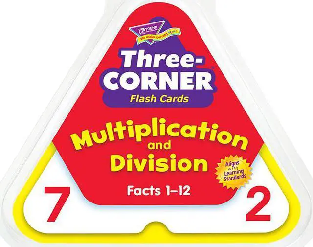Main image of TREND Multiplication/Division Three-Corner Flash Cards, 8 & Up, 48/Pack