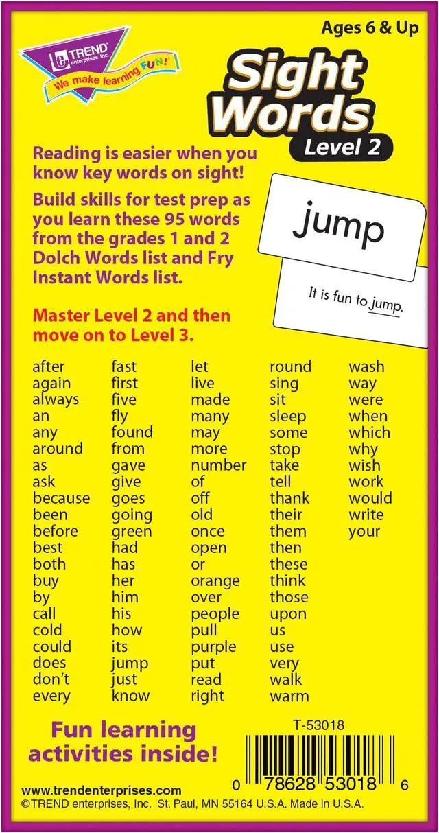 Alt view image 5 of 15 - TREND SIGHT WORDS - LEVEL 2