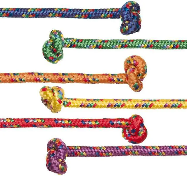 Alt view image 2 of 10 - Braided Nylon Jump Ropes, 8ft, 6 Assorted-Color Jump Ropes/Set CR8SET
