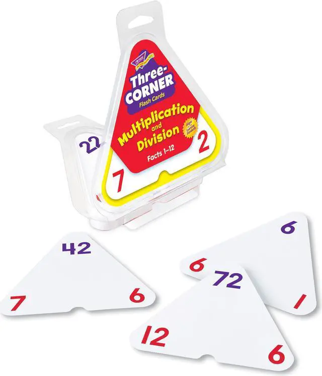 Alt view image 5 of 19 - TREND Multiplication/Division Three-Corner Flash Cards, 8 & Up, 48/Pack