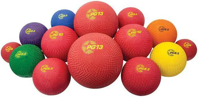 Alt view image 6 of 15 - Champion Sports Playground Ball Set Multi-Size Multi-Color Nylon 14/Set UPGSET1