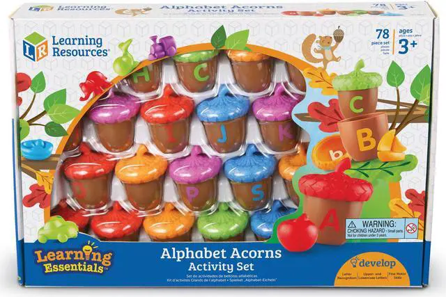 Alt view image 4 of 14 - Learning Resources Learning Essentials Alphabet Acorns Activity Set