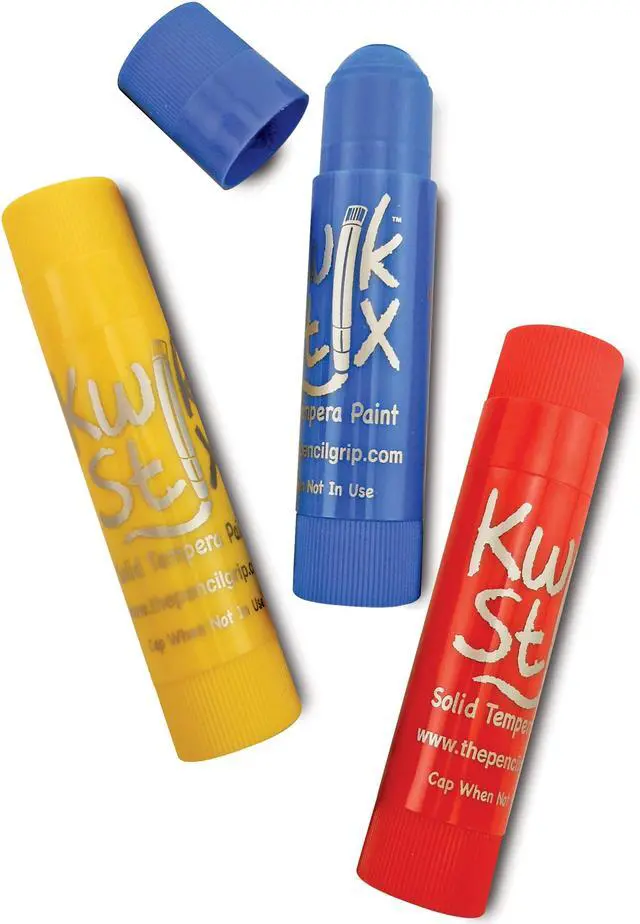 Alt view image 6 of 10 - The Pencil Grip Kwik Stix Solid Tempera Paint Sticks 12/PK Ast 602