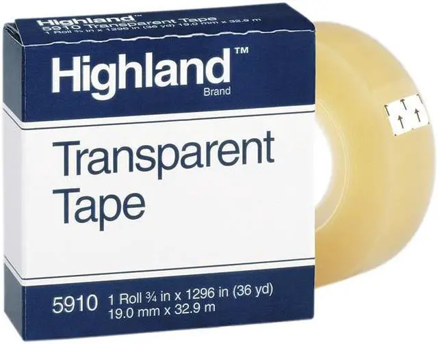 Alt view image 5 of 9 - Highland Transparent Tape, 1" Core, 0.75" X 36 Yds, Clear 5910341296