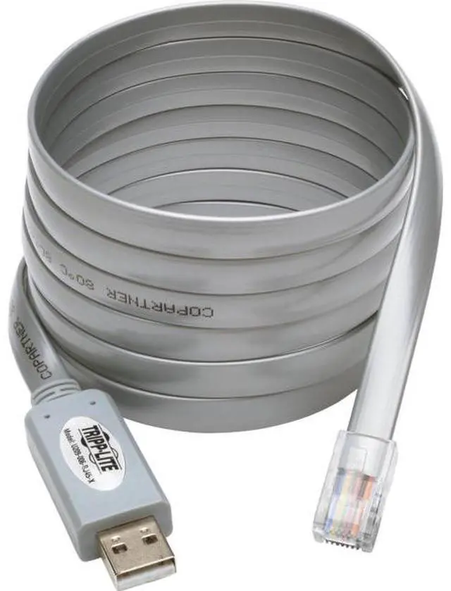 Alt view image 6 of 20 - Tripp Lite USB to RJ45 Cisco Serial Rollover Cable, USB Type-A to RJ45 M/M, 6 ft.