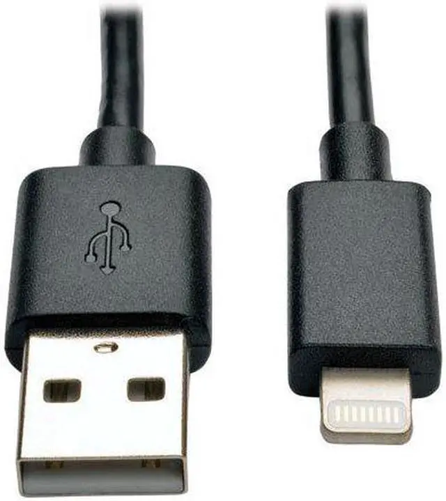 Alt view image 3 of 14 - Tripp Lite M100-10N-BK-10 Black MFi Certified Lightning to USB Cable Sync Charge Apple iPhone iPod iPad 10pc