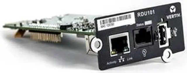 Main image of Vertiv Liebert RDU101 IntelliSlot  - Network Card | Remote Monitoring - Data Center Monitoring| Adapter| 10Mb LAN/100Mb LAN| SNMP| USB Port