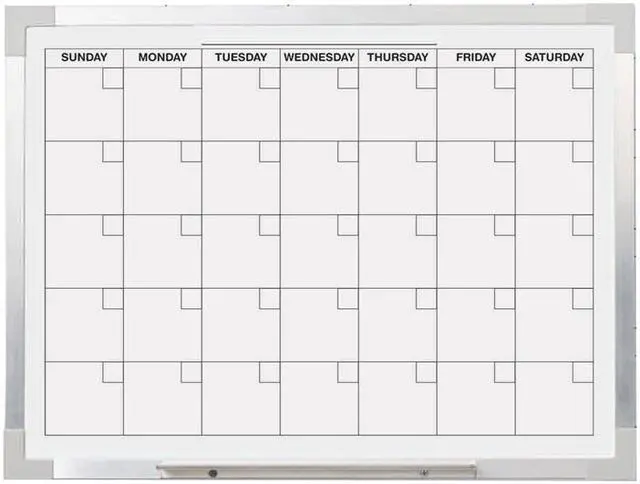Main image of Aluminum Magnetic Calendar Bd 18x24 Framed