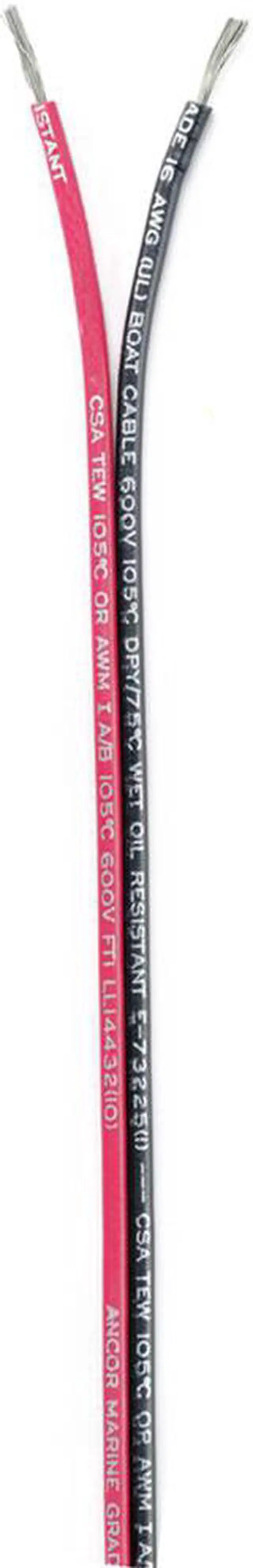 Main image of Ancor Ribbon Bonded Cable - 16/2 AWG - Red/Black - Flat - 100'