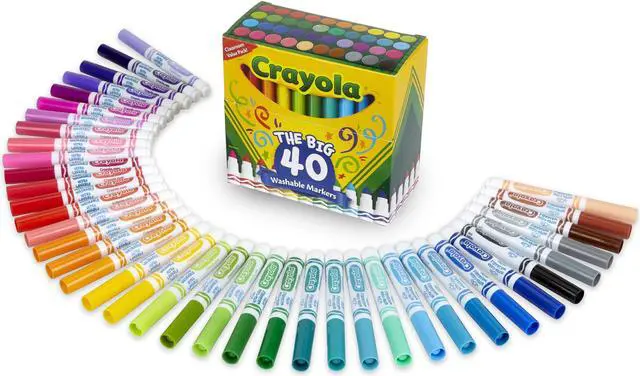 Alt view image 13 of 20 - Crayola Marker,Washable,40/St,Ast 587858