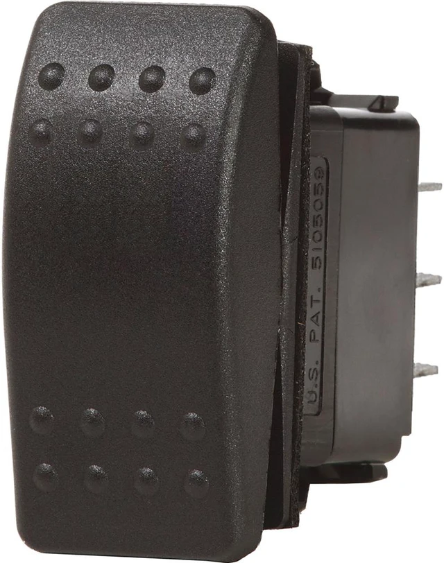 Main image of Blue Sea 7935 Contura II Switch DPST Black - OFF-(ON)