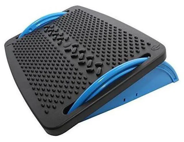 Alt view image 6 of 15 - IO Crest Ergonomic Floating Tilt Foot Rest Textured Surface Reduce Muscle Strain, Black Blue (SY-ACC65076)