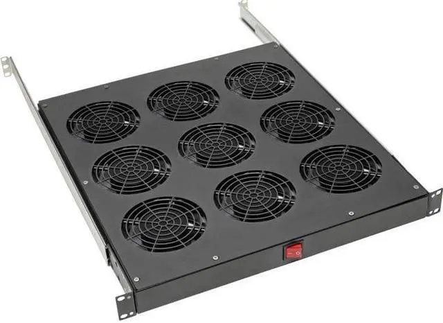 Alt view image 8 of 15 - Tripp Lite SRFANTRAY9 Fan Tray - 9 Fan - 1U - 19" - 864 CFM - Upflow Air Discharge Pattern
