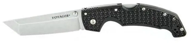 Alt view image 8 of 10 - Cold Steel Large Voyager 4.0 in Tanto Plain Black GFN Handle