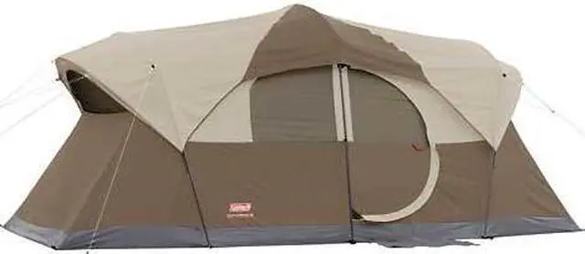 Alt view image 2 of 9 - Coleman WeatherMaster 10 Person 2 Room Family Camping Tent | 17' x 9'