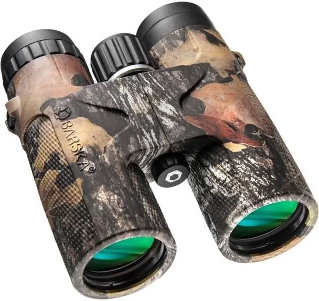 Alt view image 4 of 14 - BARSKA AB11848 BARSKA 12X42 WP BLACKHAWK GREEN LENS BINOCULARS IN MOSSY OAK