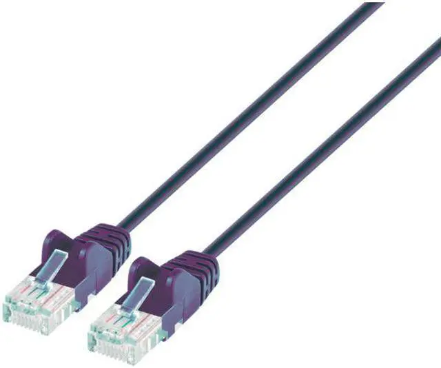 Main image of Intellinet Cat6 U/UTP Slim Network Patch Cable, 5 ft., Blue, 10G, 250 MHz, 100% Copper, 30 AWG, RJ45, Stranded, Snag-free, Gold-plated Contacts