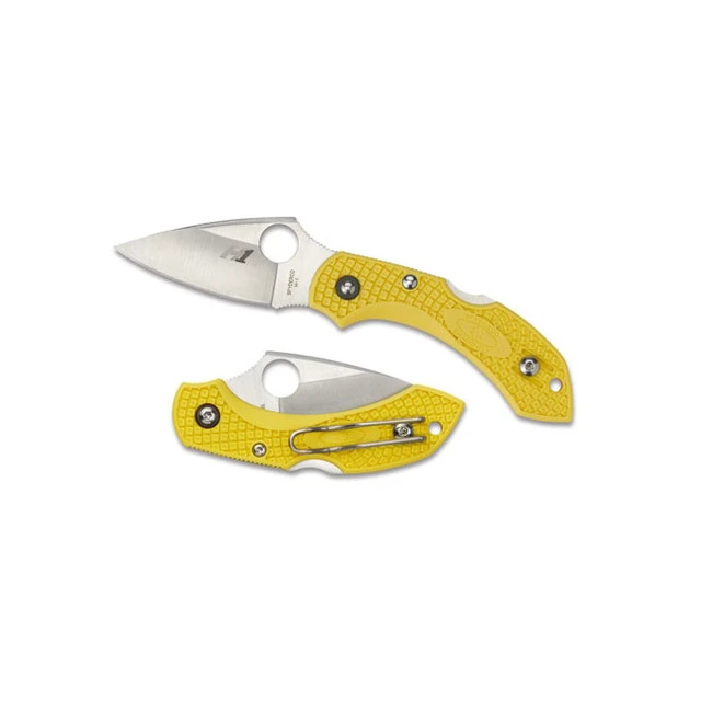 Alt view image 10 of 18 - Spyderco Dragonfly 2 Folder 2.25 in H1 Plain Yellow FRN Hndl