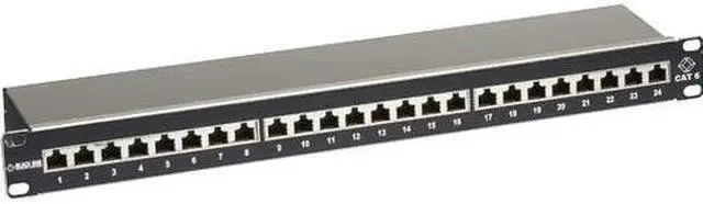 Alt view image 3 of 9 - BLACK BOX JPS60A-24 PATCH PANEL - CAT6, SHIELDED, 1U, 24-PORT, GSA, TAA, 45 DAY STANDARD RETURN POLI