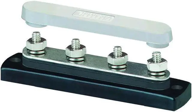 Main image of Blue Sea 2315 MiniBus 100 Ampere Common BusBar 4 x 10-32 Stud Terminal with Cover