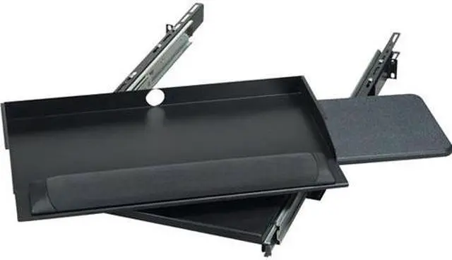 Main image of Black Box RM385 19" Sliding Pivoting Keyboard Tray with Mouse Tray