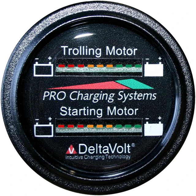 Main image of Dual Pro Battery Fuel Gauge - Marine Dual Read Battery Monitor - 12V/36V System - 15' Battery Cable