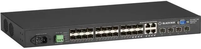 Alt view image 3 of 7 - Black Box Gigabit Managed Ethernet SFP Fiber Switch - 28-Port