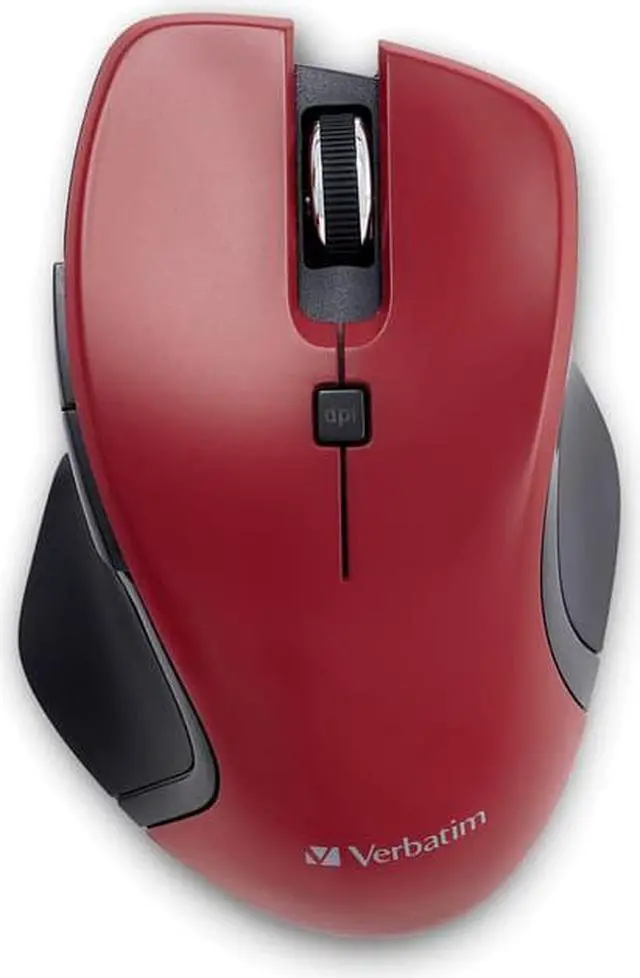 Alt view image 7 of 17 - Verbatim Roll Over Image to Zoom in USB-C Wireless Blue LED Mouse - Red
